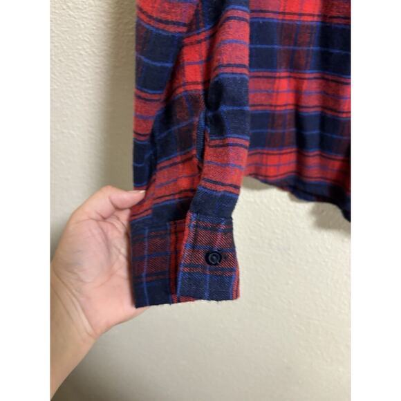 Rue 21 Women’s Size M Flannel Plaid Button Up Western Rodeo Barn Chore Cowgirl - Picture 4 of 10